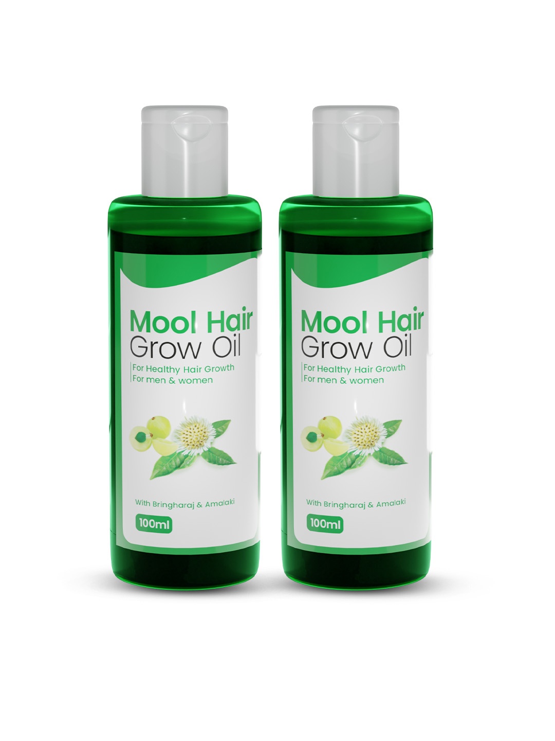 

Sheopal's Set Of 2 Mool Hair Grow Oil With Bhringraj- 100 ml Each, Green