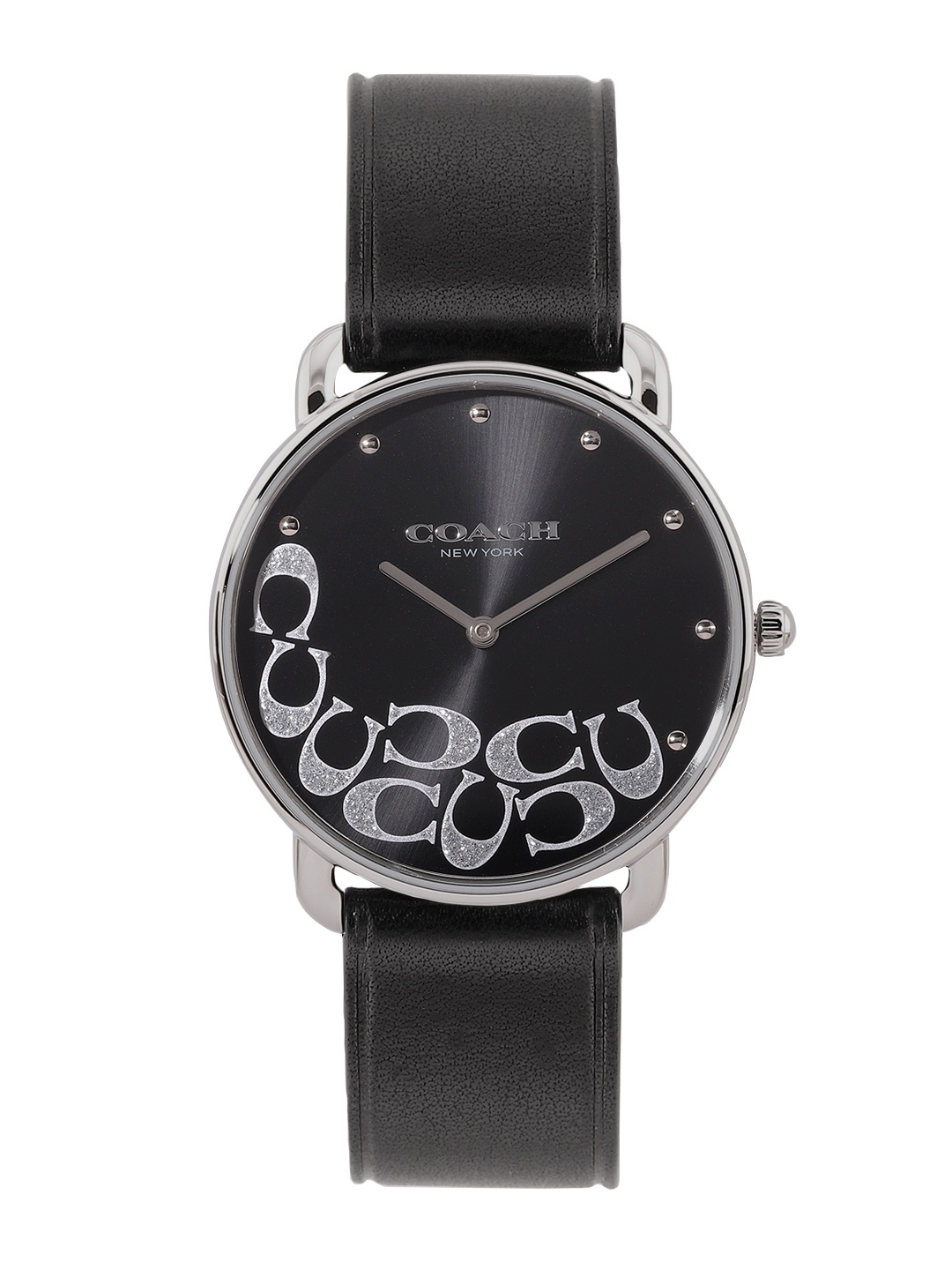 

Coach Women Elliot Leather Analogue Watch 14504336, Black