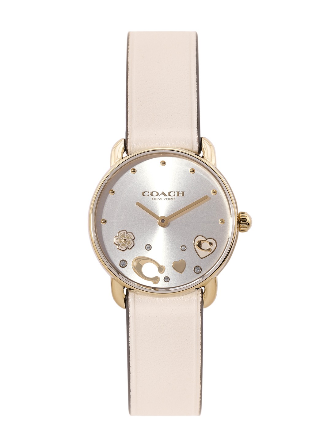 

Coach Women Elliot Leather Analogue Watch 14504305, Silver