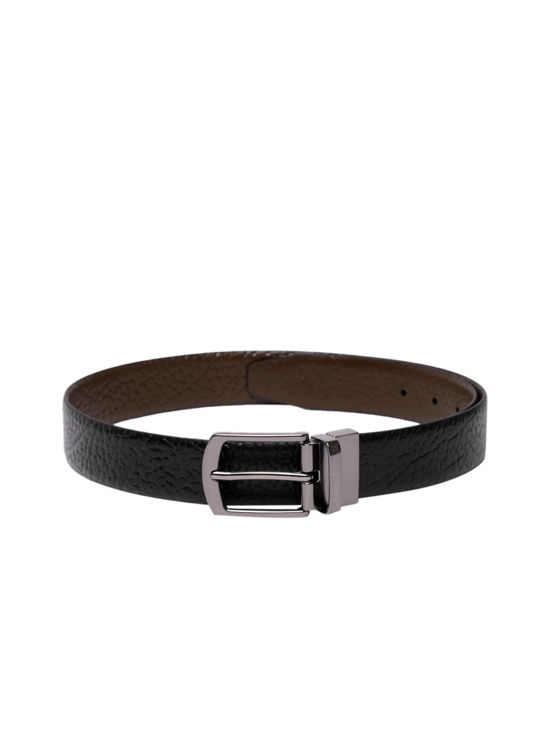 

Allen Solly Men Textured Leather Formal Belt, Black