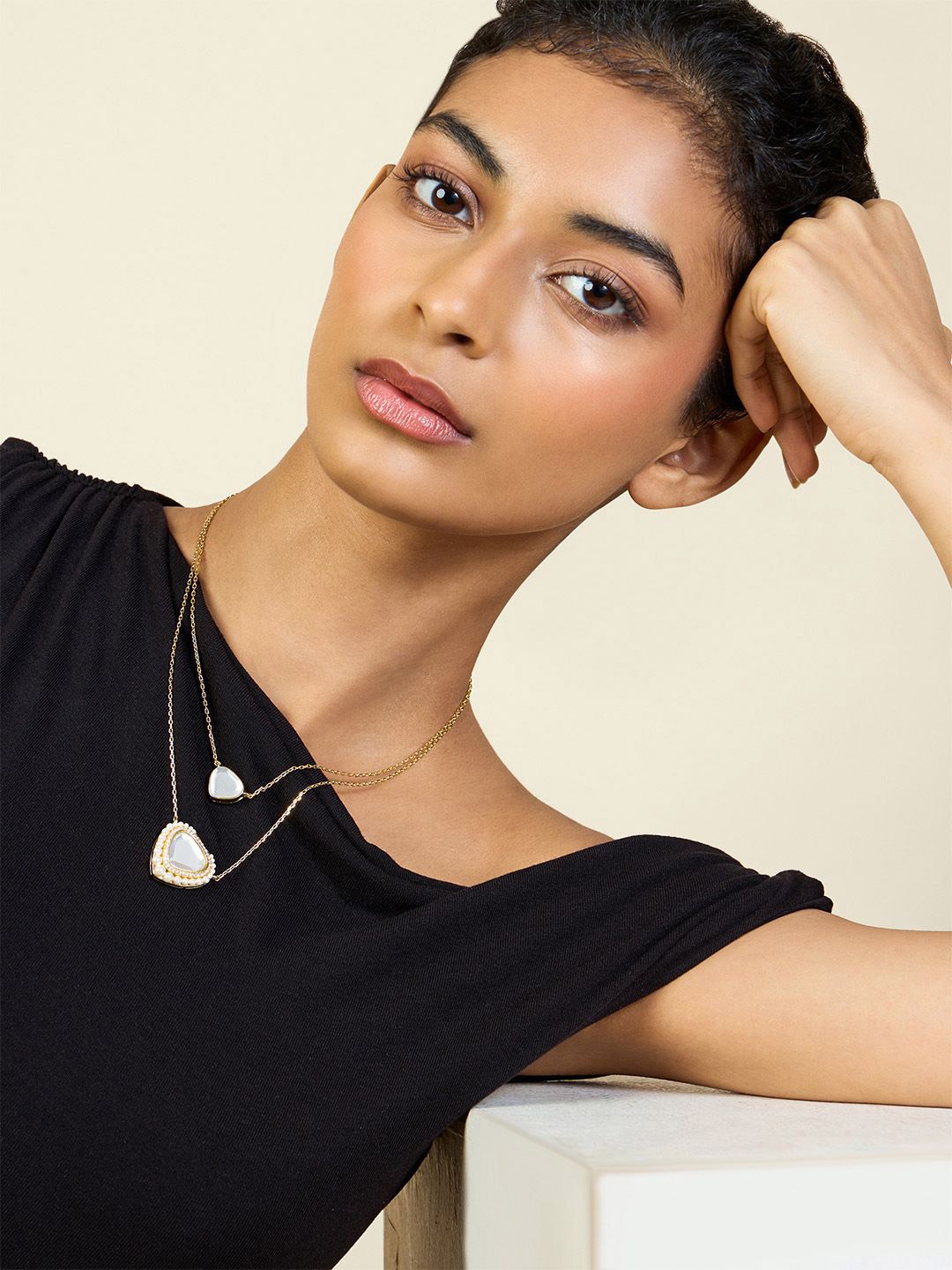 

Isharya Brass Gold-Plated Layered Necklace