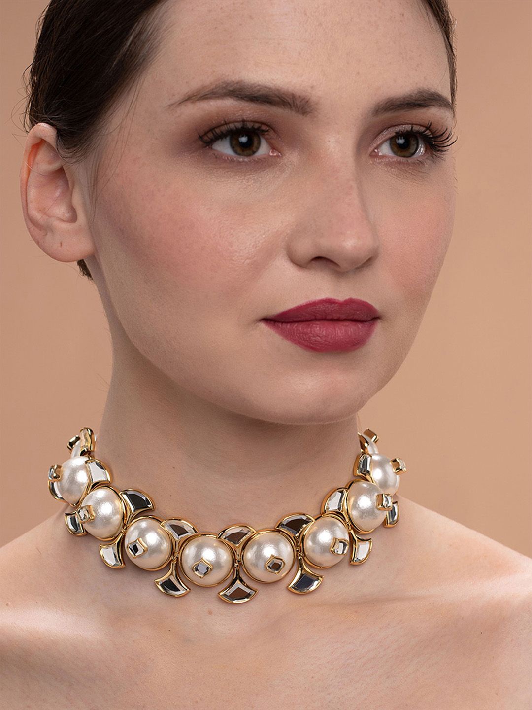

Isharya Brass Gold-Plated Choker Necklace