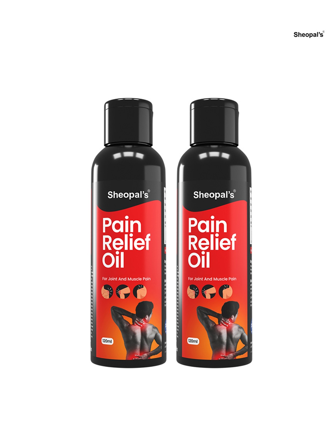 

Sheopal's Set Of 2 Ayurvedic Pain Relief Oil With Nilgiri Oil - 120 ml Each, Red