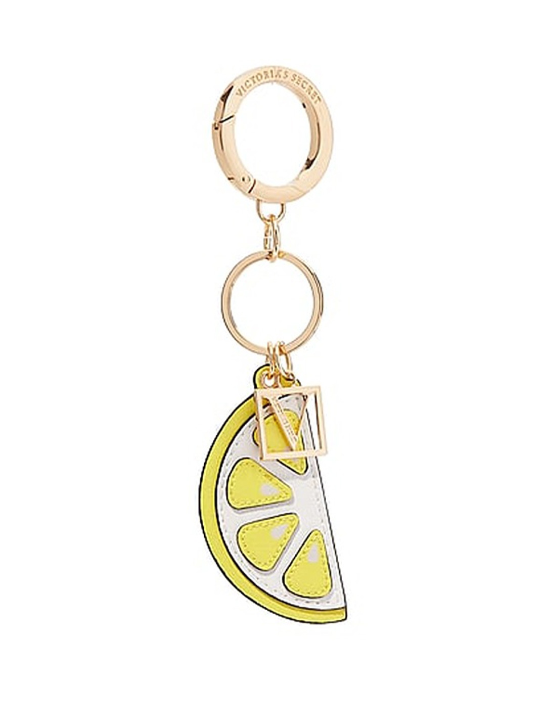 

Victoria's Secret Textured Lemon Charm Keychain, Gold