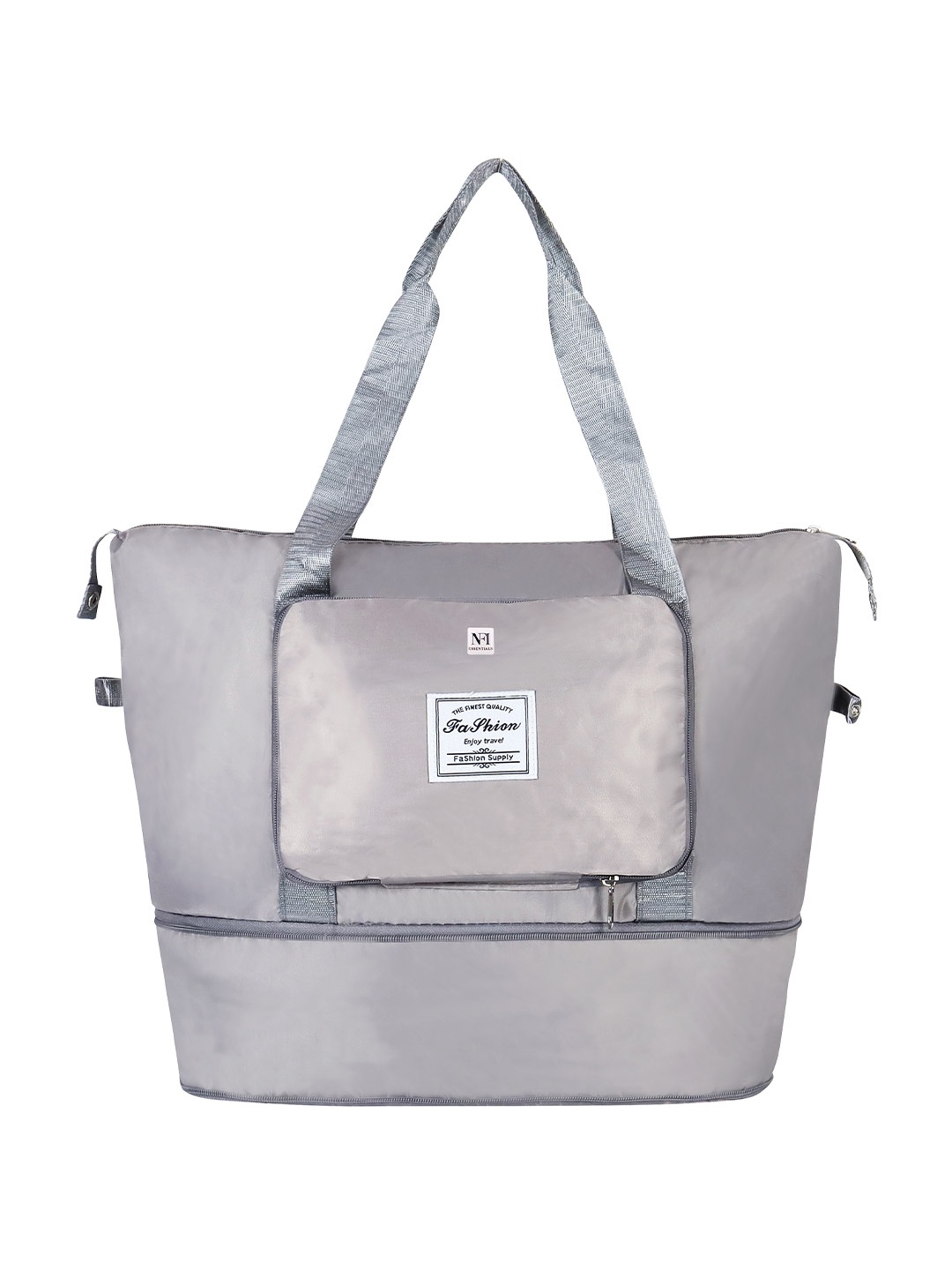 

NFI essentials Large Foldable Casual Duffel Bag, Grey