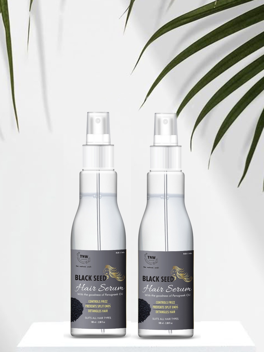 

TNW the natural wash Set of 2 Black Seed Hair Serum to Control Frizz - 100 ml each