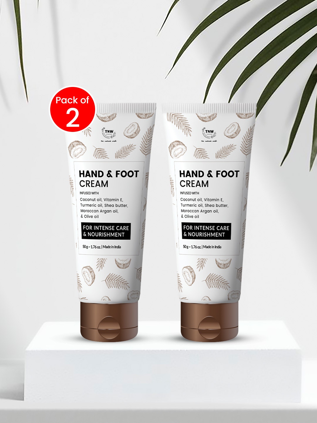 

TNW the natural wash Set of 2 Nourishing Hand & Foot Cream - 50 g each, White