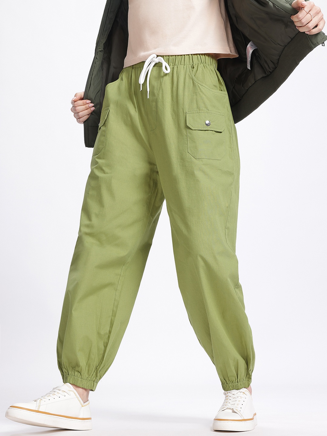 

glitchez Women Casual Comfort Joggers, Green