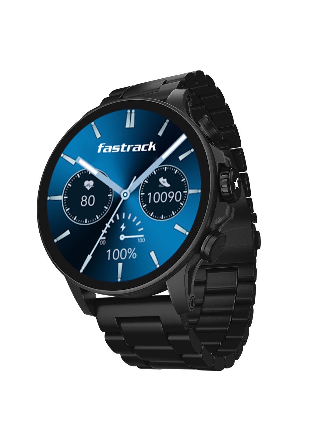 

Fastrack Marvellous FX2 1.54 AMOLED Display 1000Nits Working Crown BT Calling Smart Watch, Black