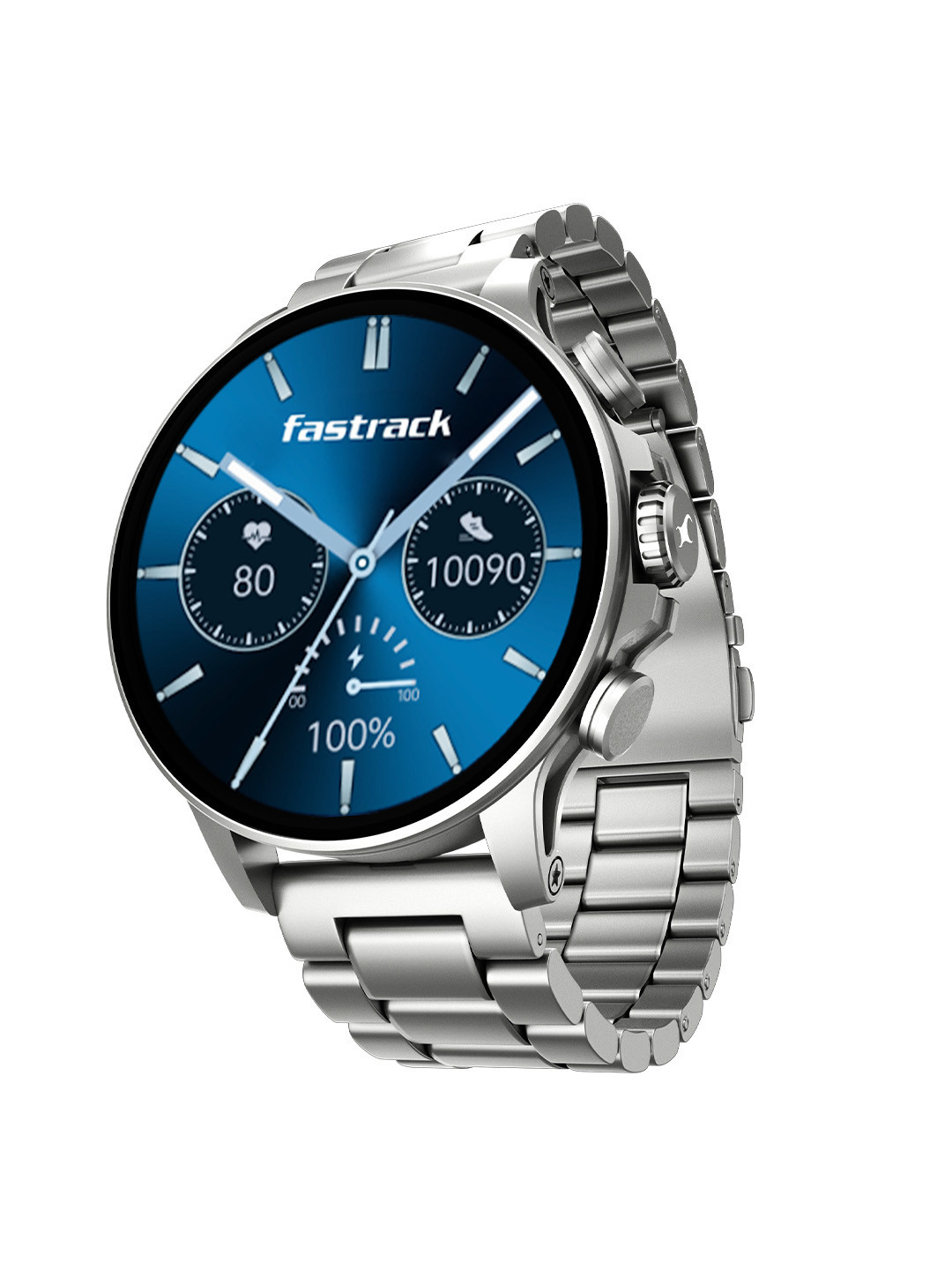 

Fastrack Marvellous FX2 1.54 AMOLED Display 1000Nits Working Crown BT Calling Smart Watch, Silver