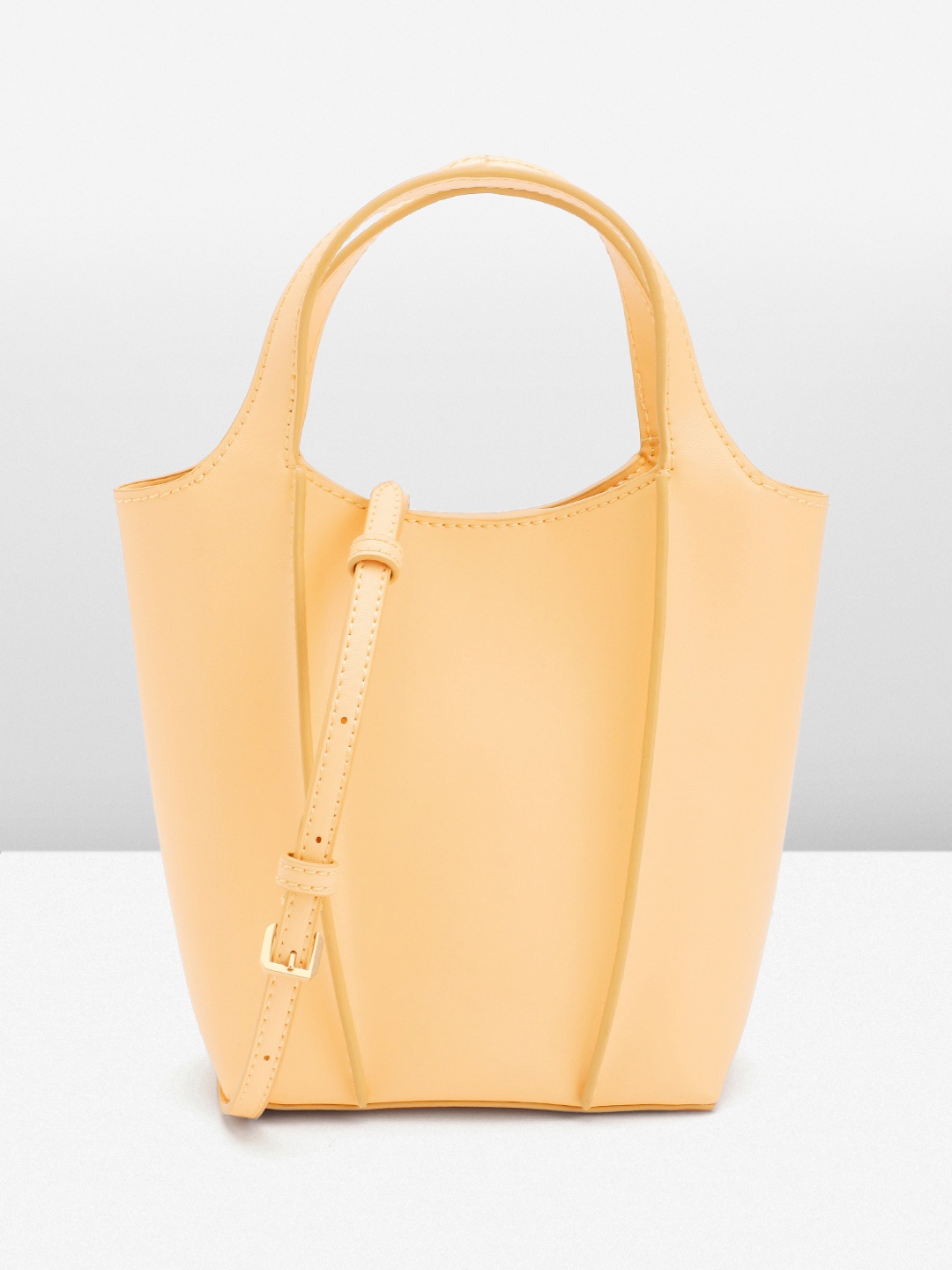 

CHARLES & KEITH Structured Handheld Bag, Yellow
