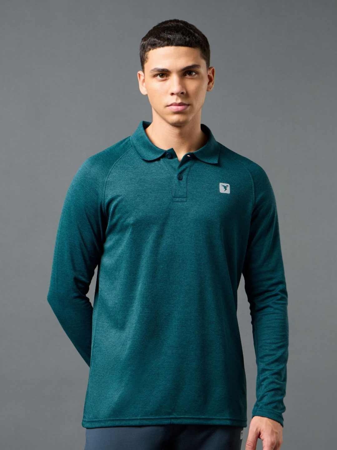 

Technosport Men Polo Collar Anti Static Slim Fit T-shirt, Green