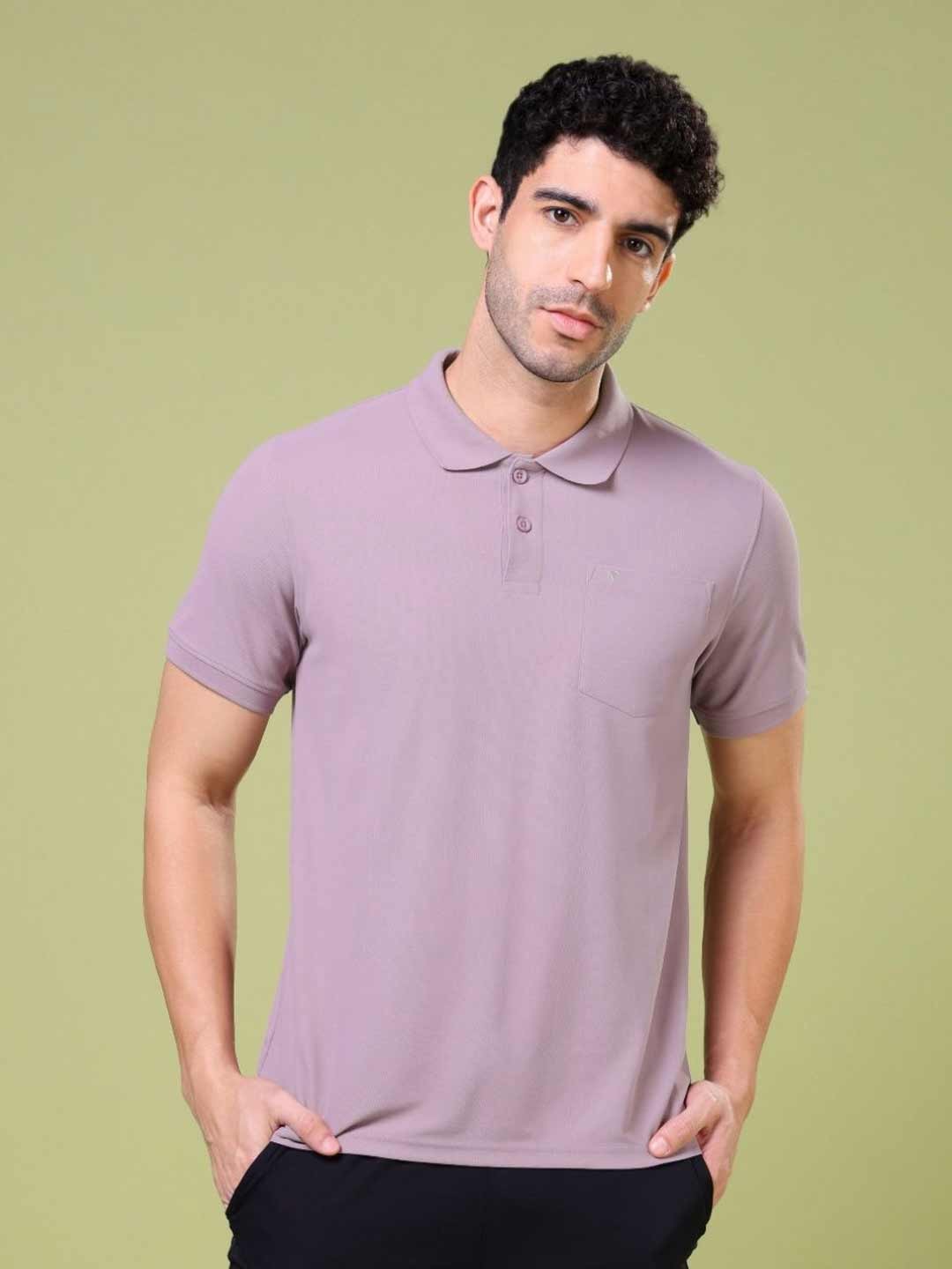

Technosport Men Polo Collar Anti Static Slim Fit T-shirt, Purple
