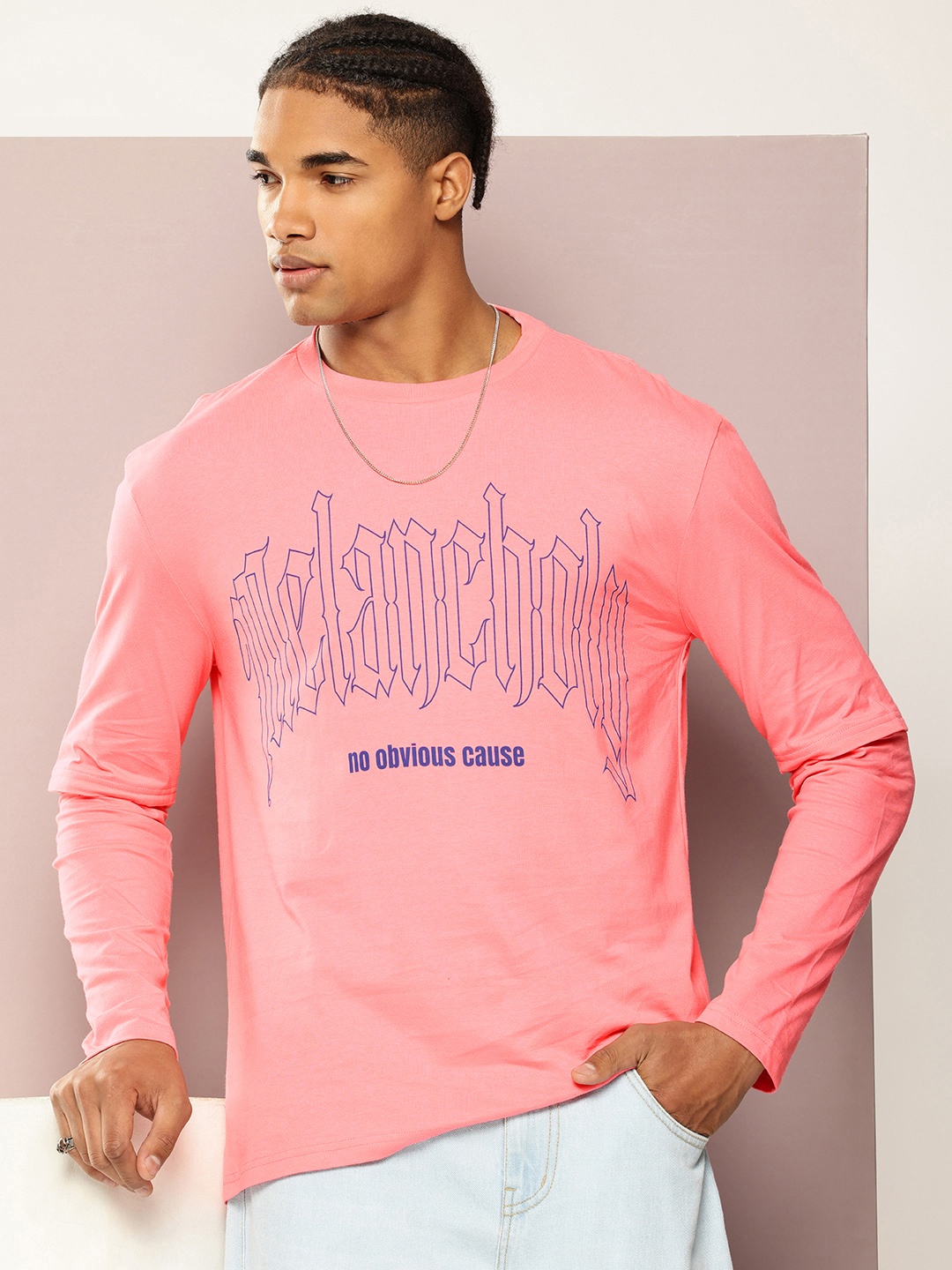 

Kook N Keech Typography Printed Doctor Sleeves T-shirt, Pink
