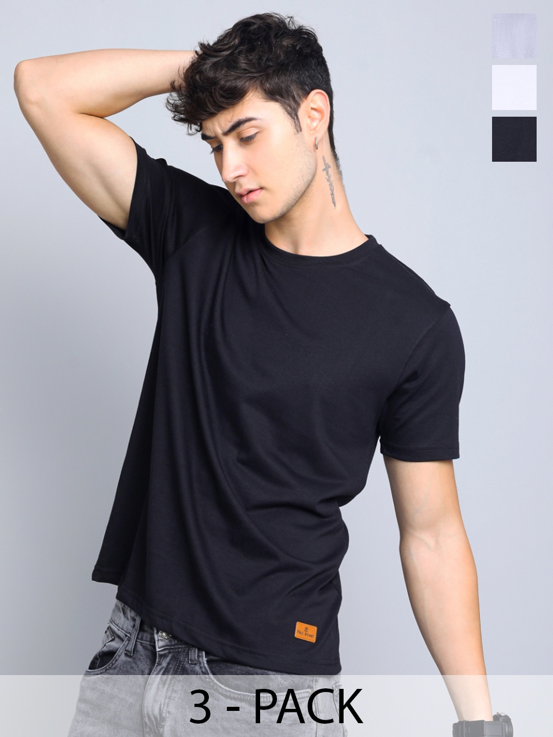 

PAUL STREET Men Brand Logo 3 Slim Fit T-shirt, Multi