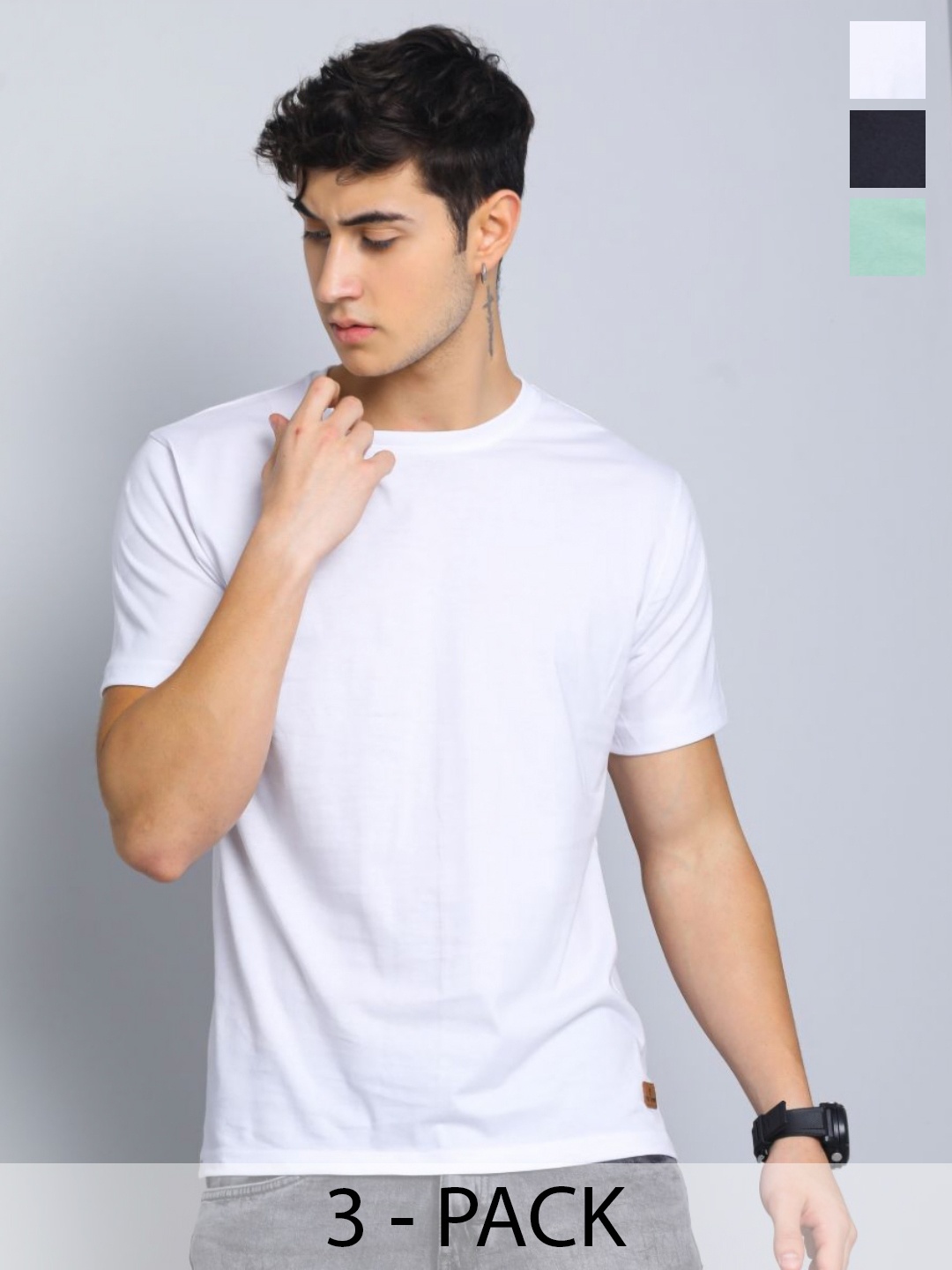 

PAUL STREET Men Brand Logo 3 Extended Sleeves Slim Fit T-shirt, Multi