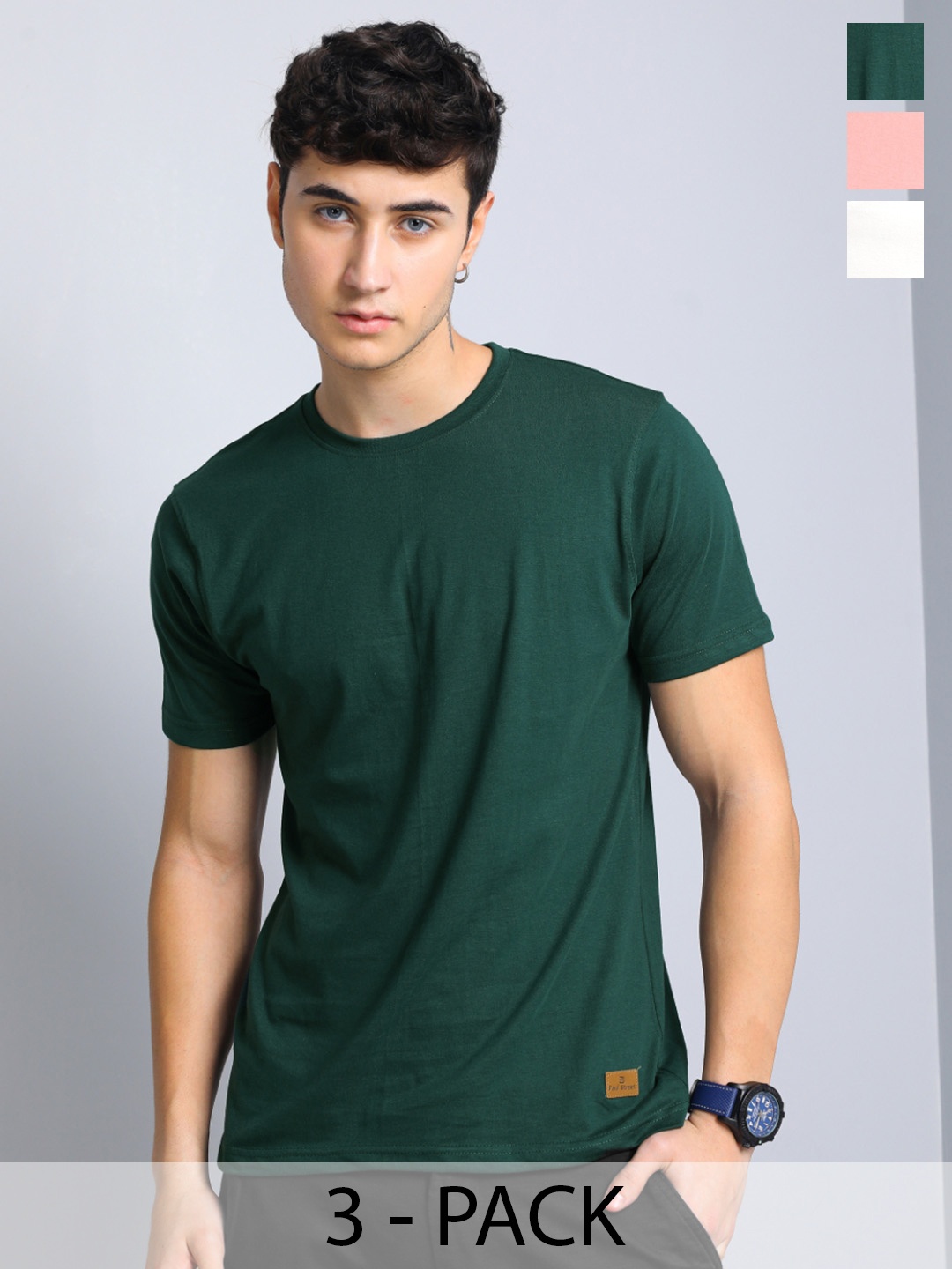 PAUL STREET Men Brand Logo 3 Slim Fit T-shirt, Multi