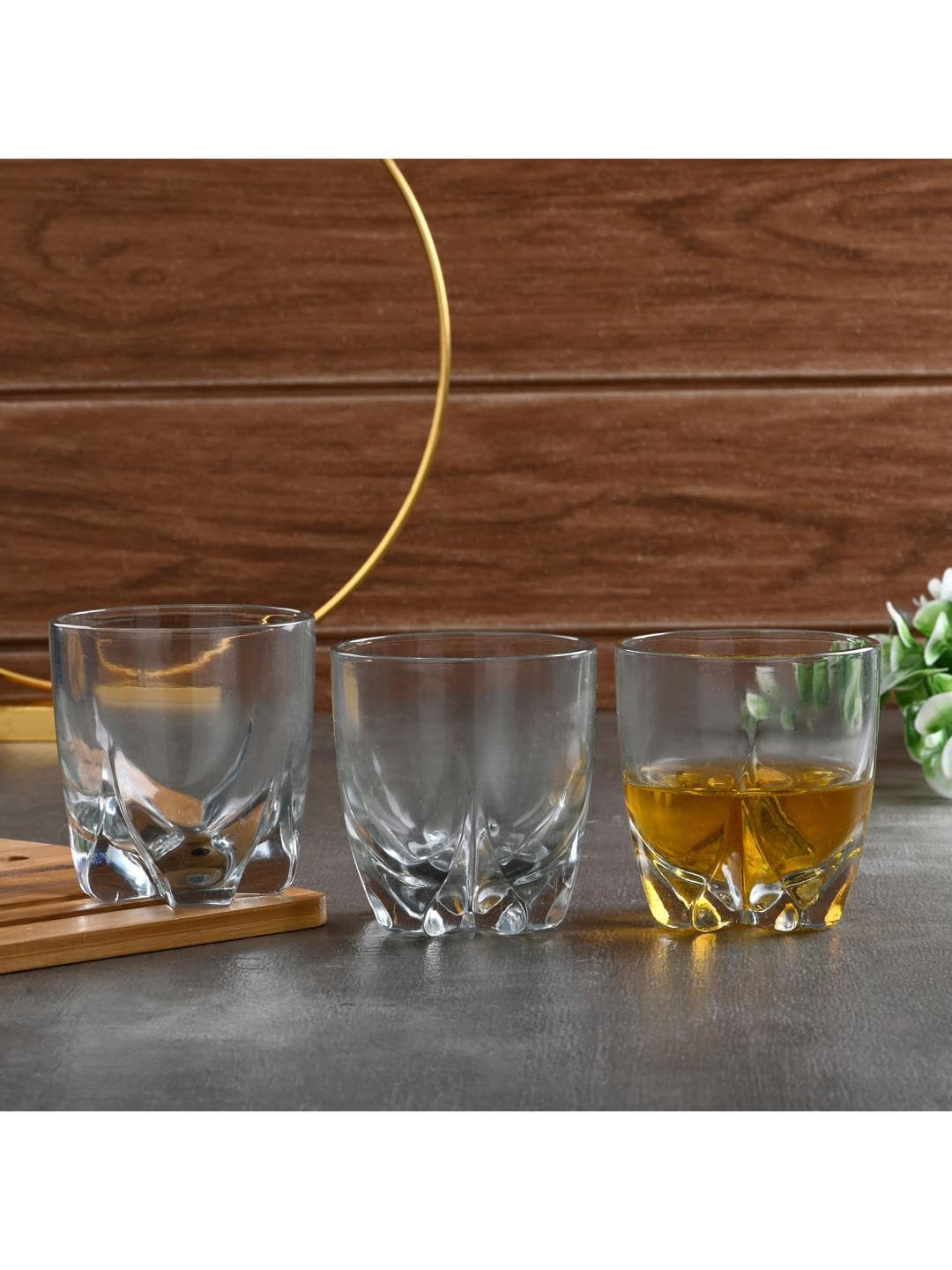 

SOMIL 3 Piece Transparent Whisky Glass - 250 ml