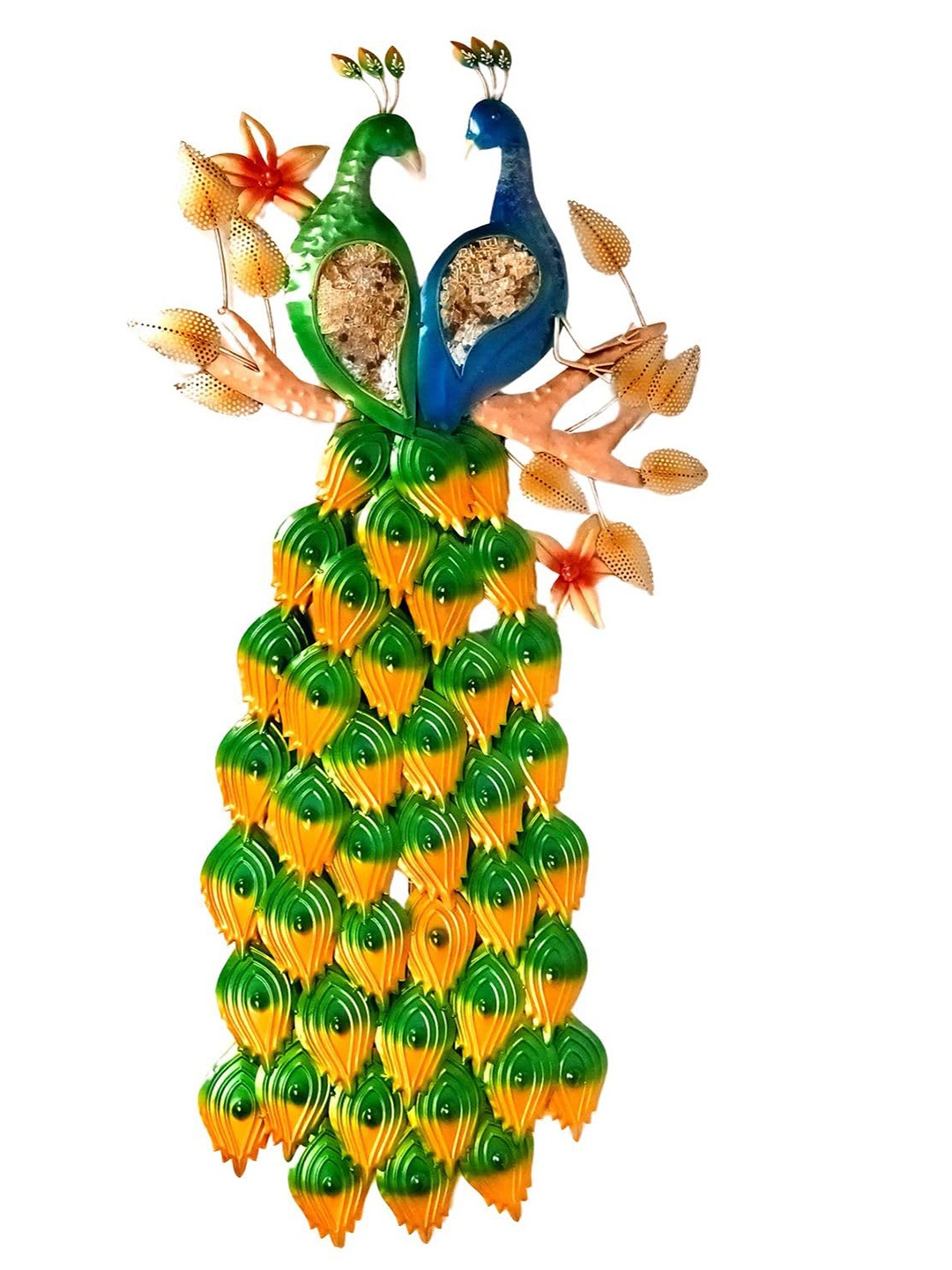 

apka mart Green & Blue Peacock Wall Hanging With LED Light