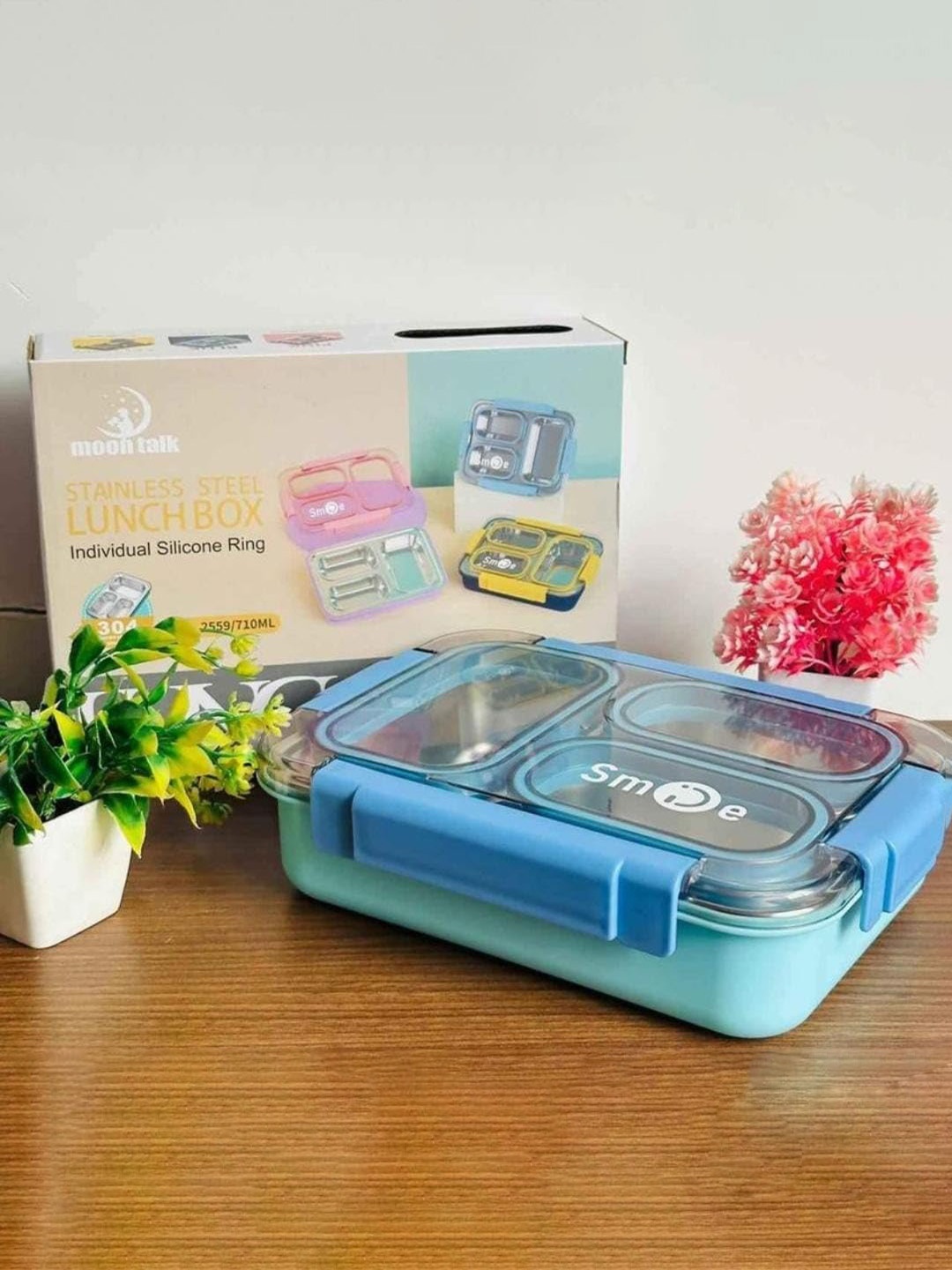 

MODEFE Blue 2024 Stainless Steel Dishwasher Safe Lunch Box