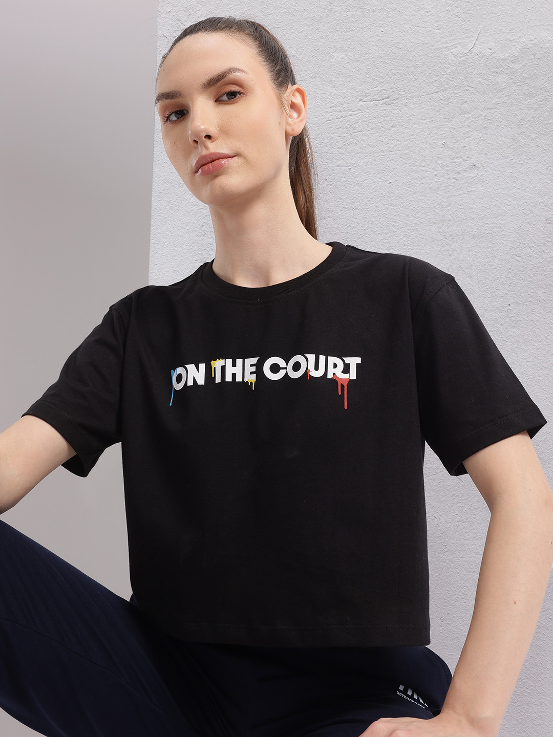

HRX by Hrithik Roshan Women Typography Printed T-shirt, Black
