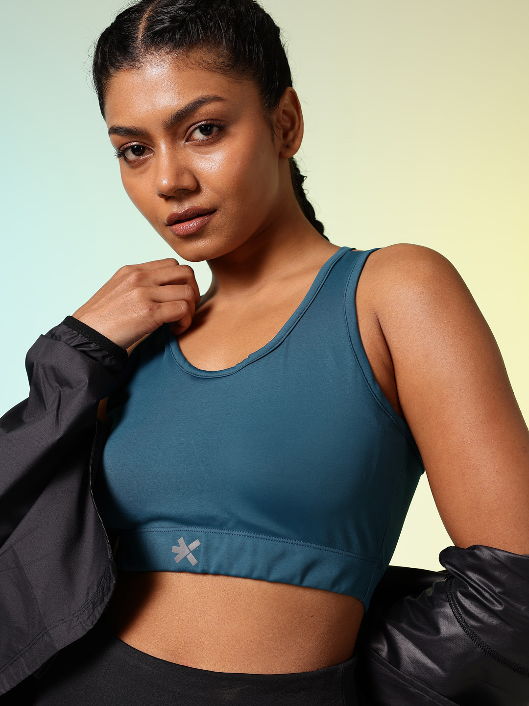 

HRX by Hrithik Roshan Lightly Padded Rapid-Dry Running Bra HR_SS25_W_BA_KR001_03_C, Blue