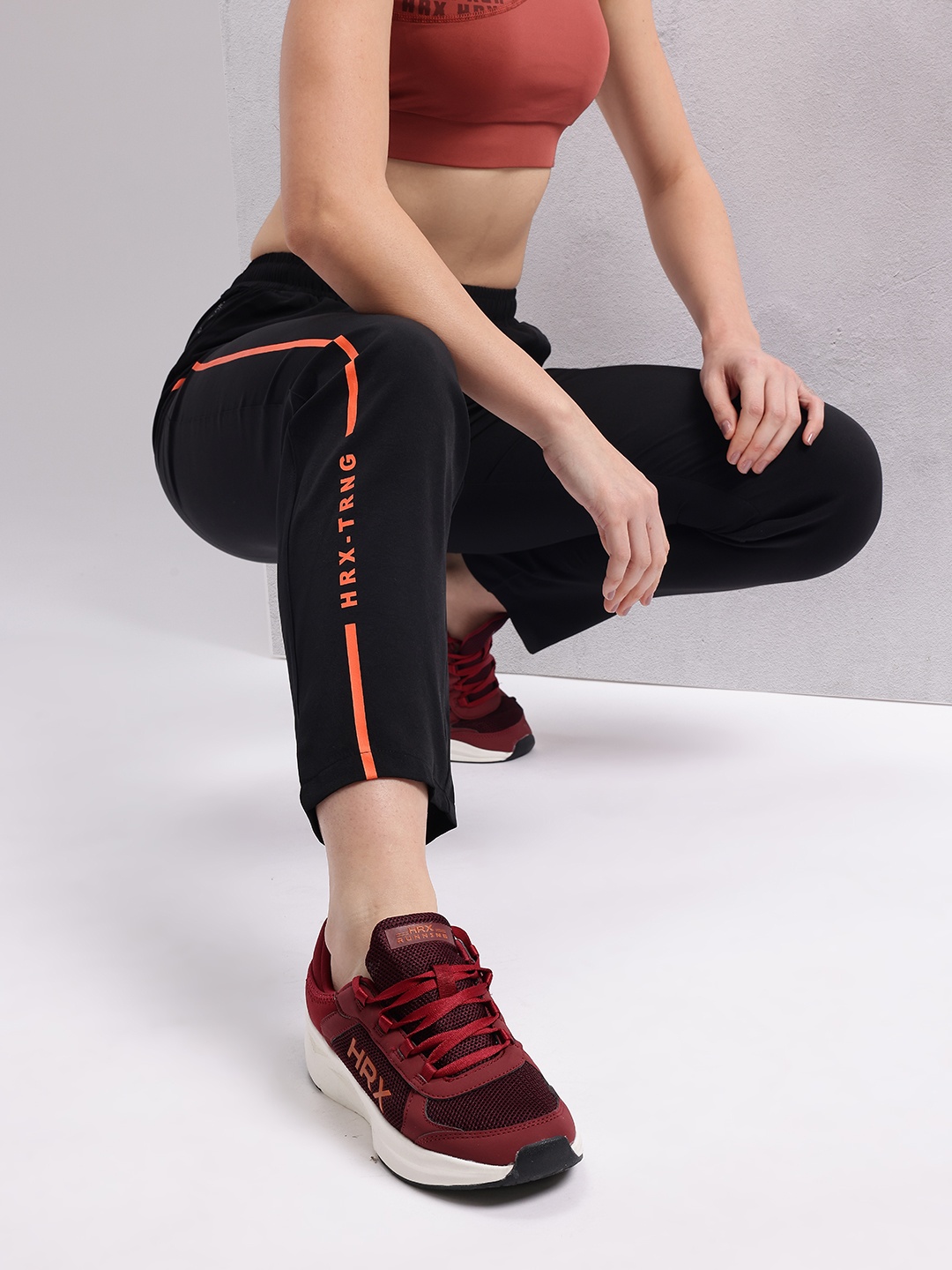 

HRX by Hrithik Roshan Women Rapid-Dry Training Track Pants, Black