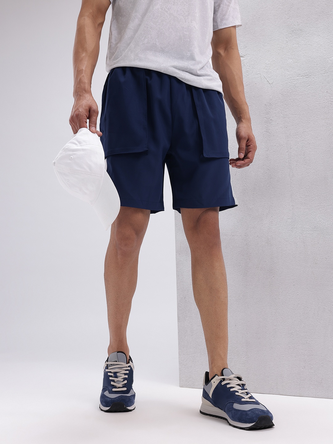 

HRX by Hrithik Roshan Men Side Stripe Shorts, Navy blue