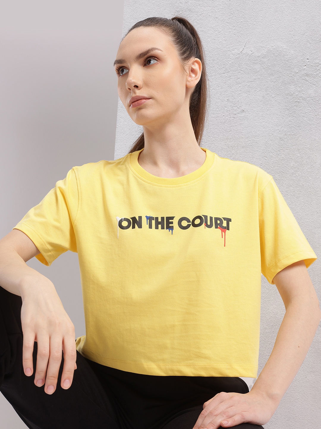 

HRX by Hrithik Roshan Women Typography Printed T-shirt, Yellow