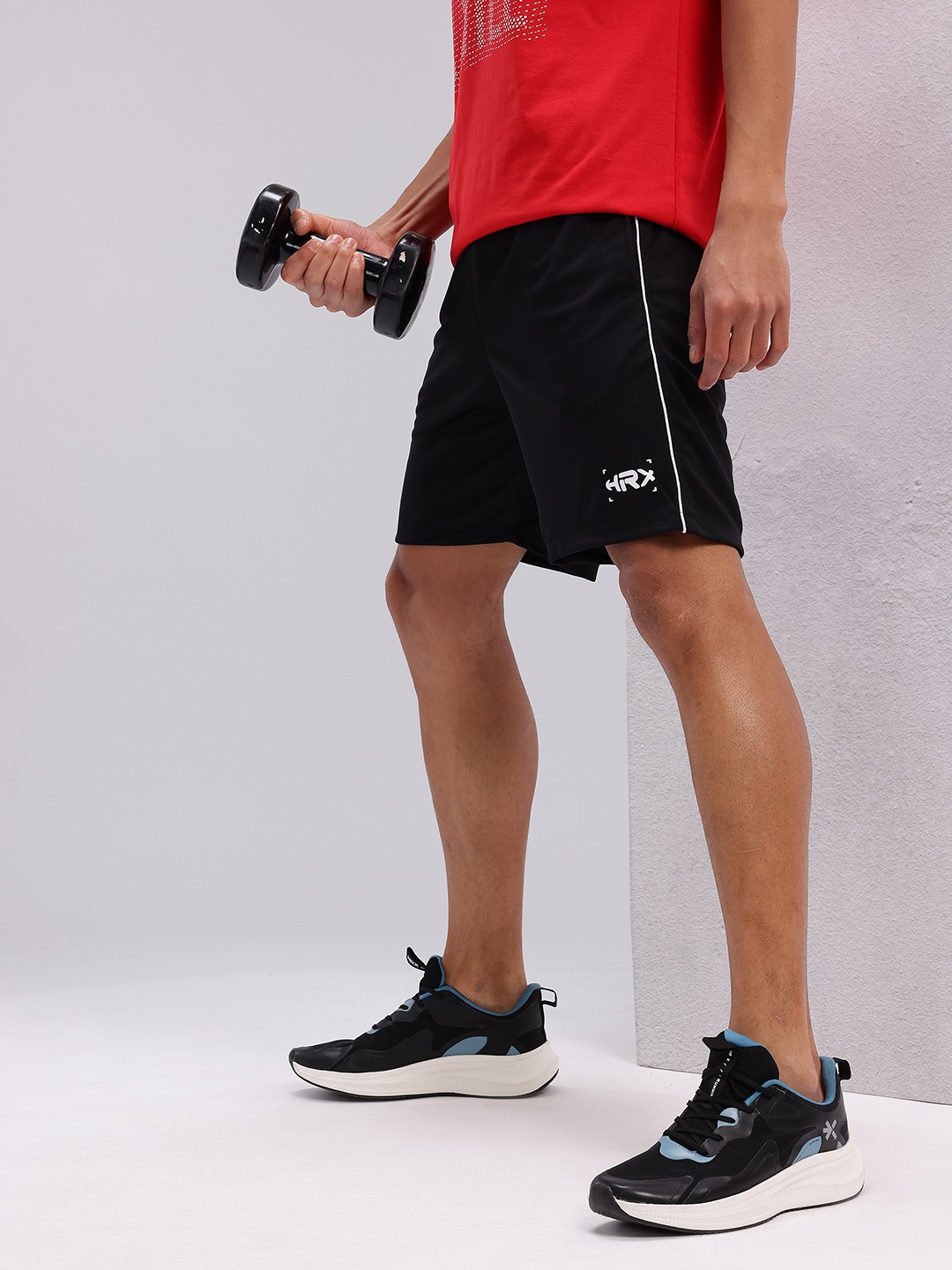

HRX by Hrithik Roshan Men Training or Gym Sports Shorts, Black