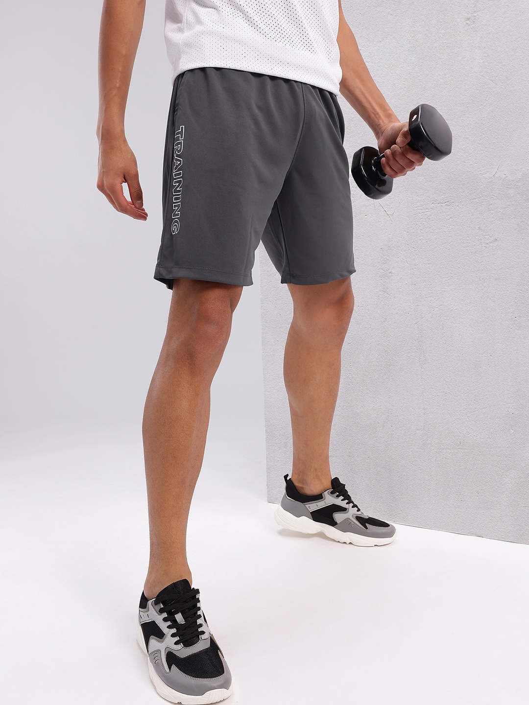 

HRX by Hrithik Roshan Men Printed Rapid Dry Running Sports Shorts, Charcoal