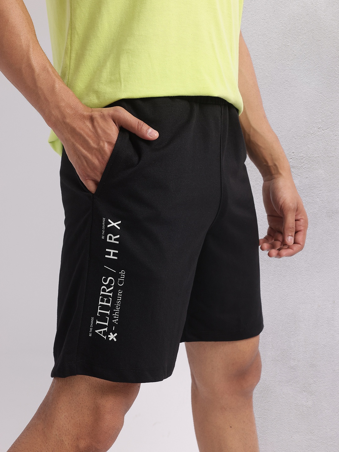 

HRX by Hrithik Roshan Men Typography Print Lifestyle Shorts, Black