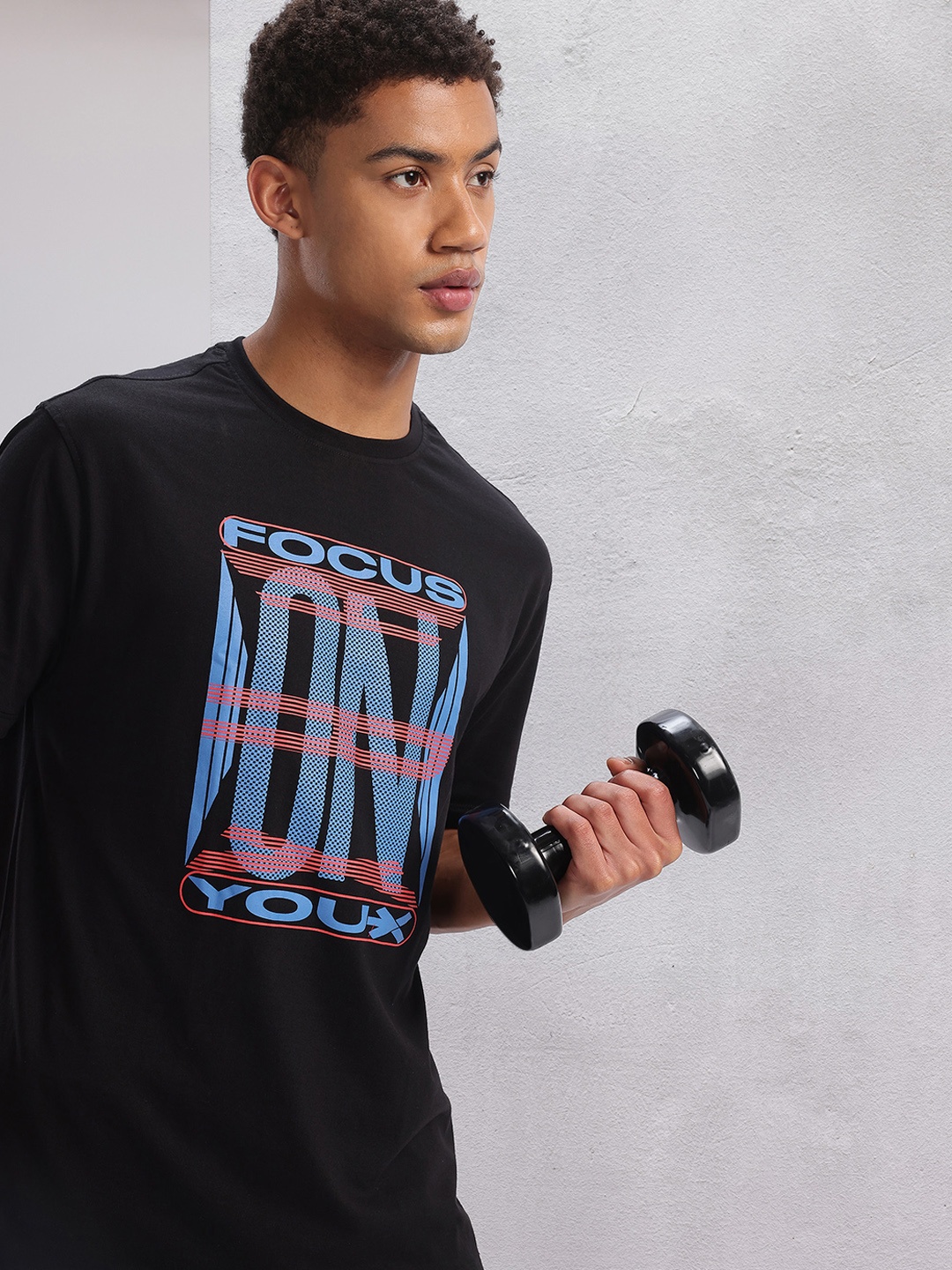 

HRX by Hrithik Roshan Printed Training T-shirt, Black