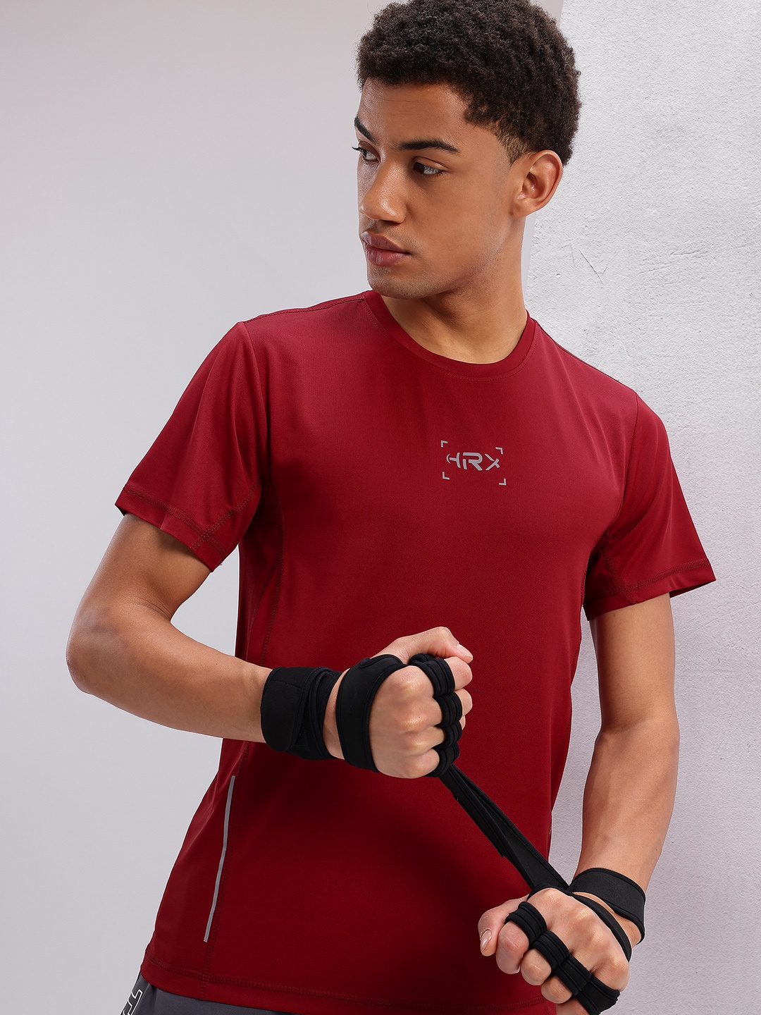 

HRX by Hrithik Roshan Men Rapid-Dry Training T-shirt, Red