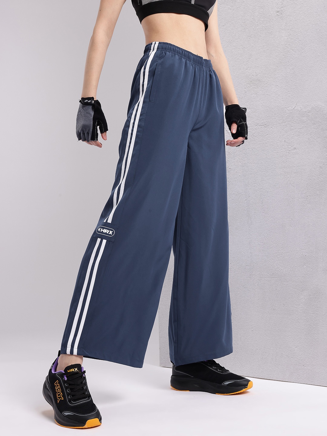 

HRX by Hrithik Roshan Women Rapid-Dry Training Track Pants, Blue