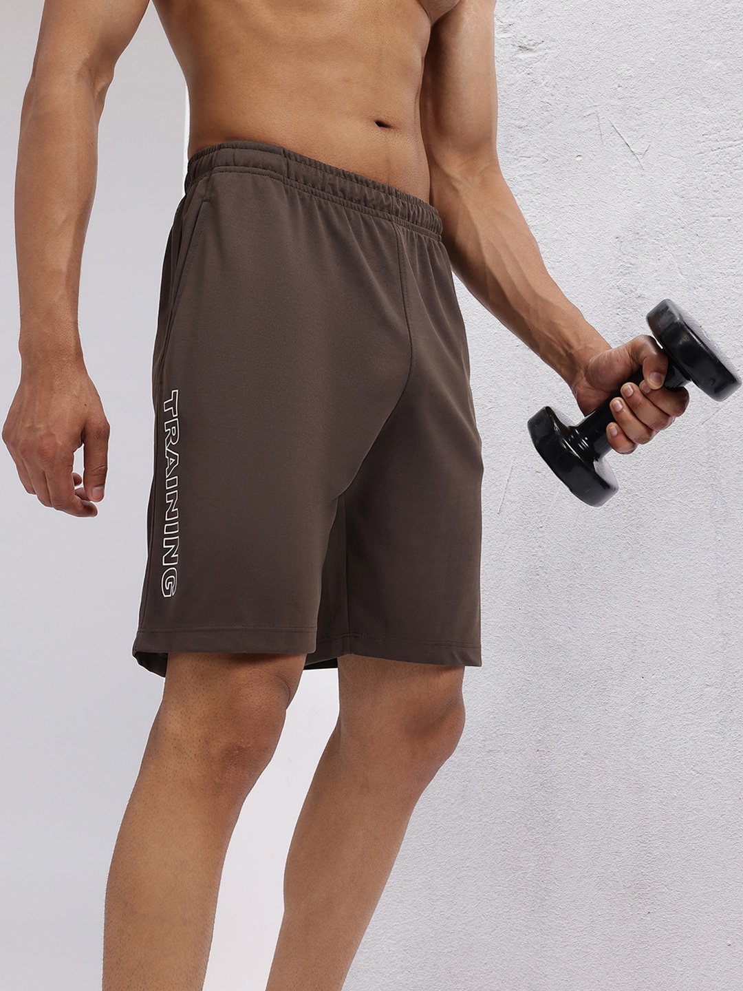 

HRX by Hrithik Roshan Men Rapid Dry Printed Training Shorts, Brown