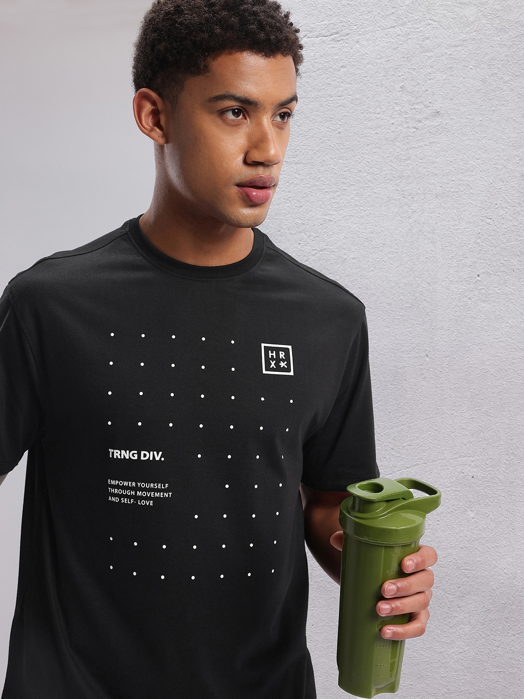 

HRX by Hrithik Roshan Printed Training T-shirt, Black