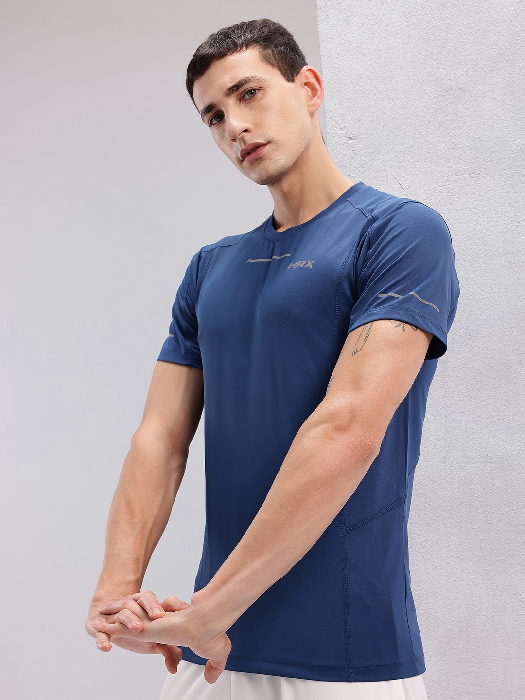 

HRX by Hrithik Roshan Men Rapid-Dry Training T-shirt, Navy blue