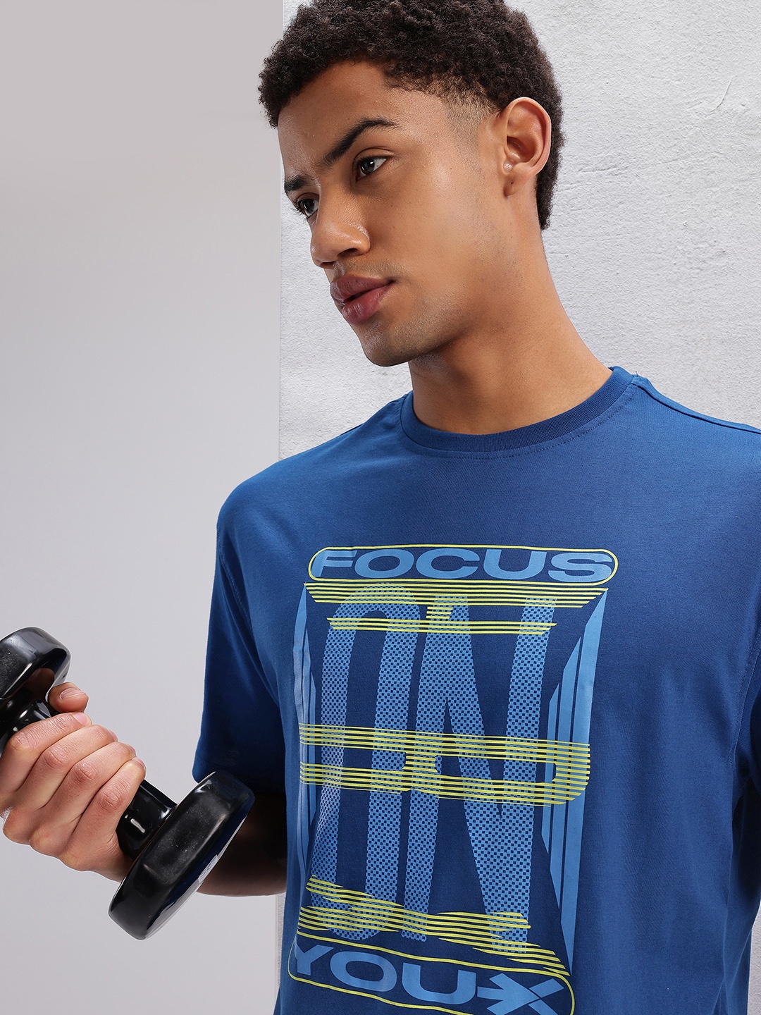 

HRX by Hrithik Roshan Printed Training T-shirt, Blue