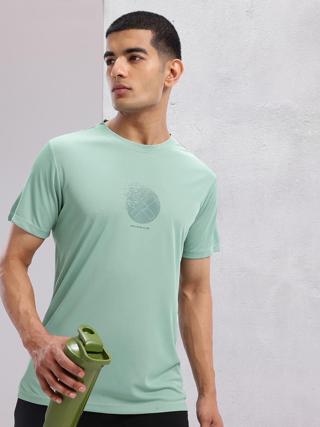 

HRX by Hrithik Roshan Brand Logo Printed Running T-shirt, Blue