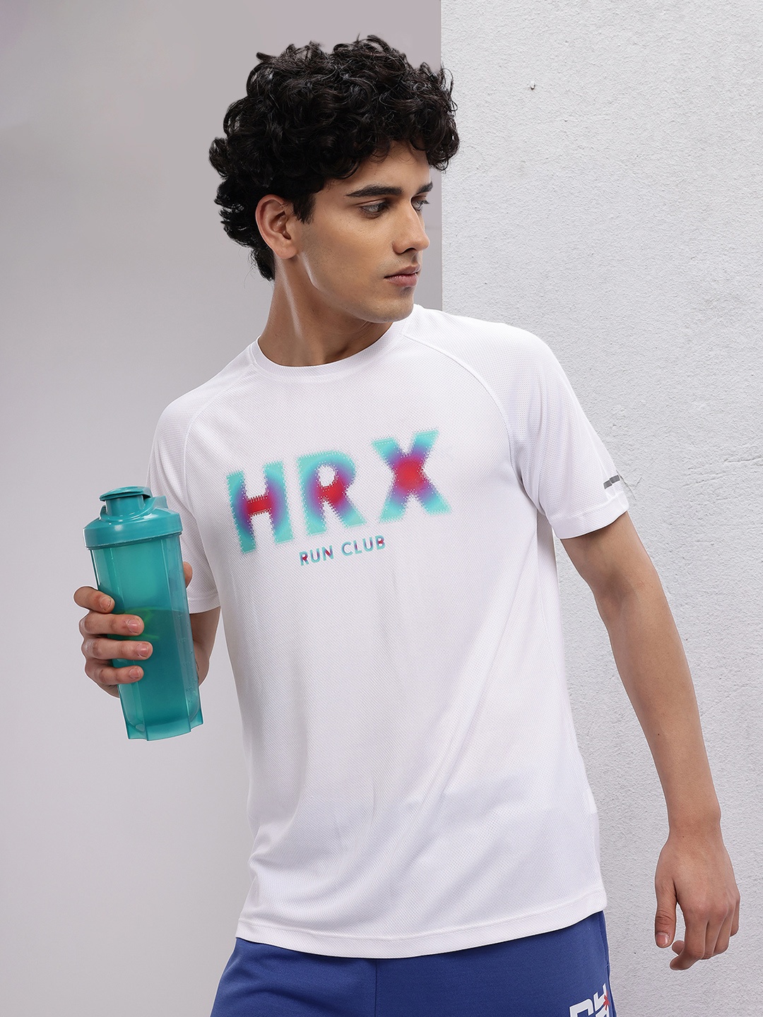 

HRX by Hrithik Roshan Rapid Dry Printed Running T-Shirt, White