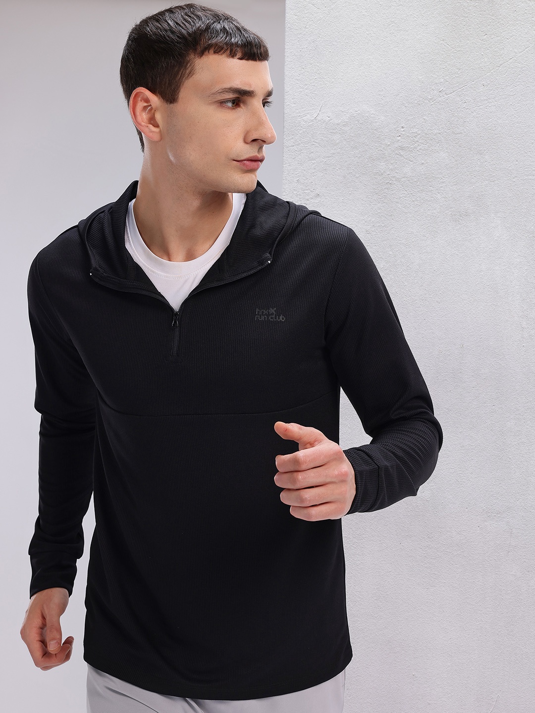 

HRX by Hrithik Roshan Men Hooded Running T-shirt, Black