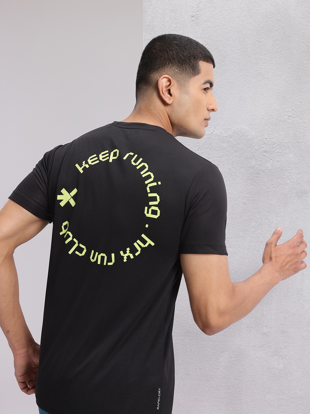 

HRX by Hrithik Roshan Rapid Dry Running T-Shirt, Black