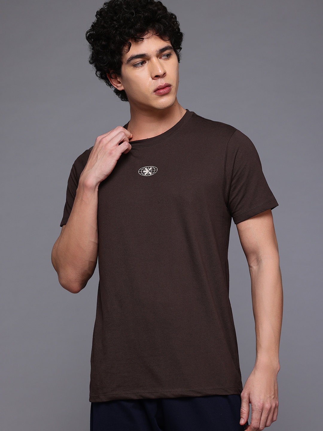 

HRX by Hrithik Roshan Men Typography Printed T-shirt, Brown