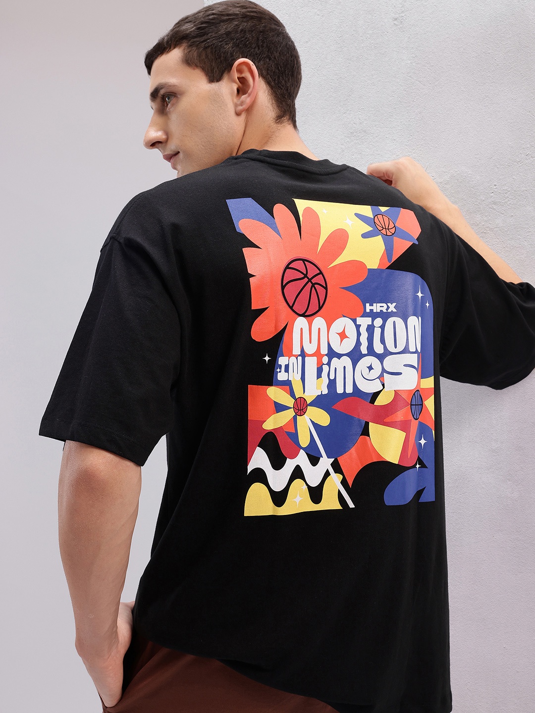 

HRX by Hrithik Roshan Printed Relaxed Lifestyle T-shirt, Black
