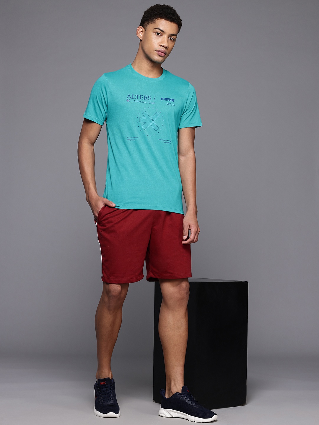 

HRX by Hrithik Roshan Printed Lifestyle T-shirt, Teal
