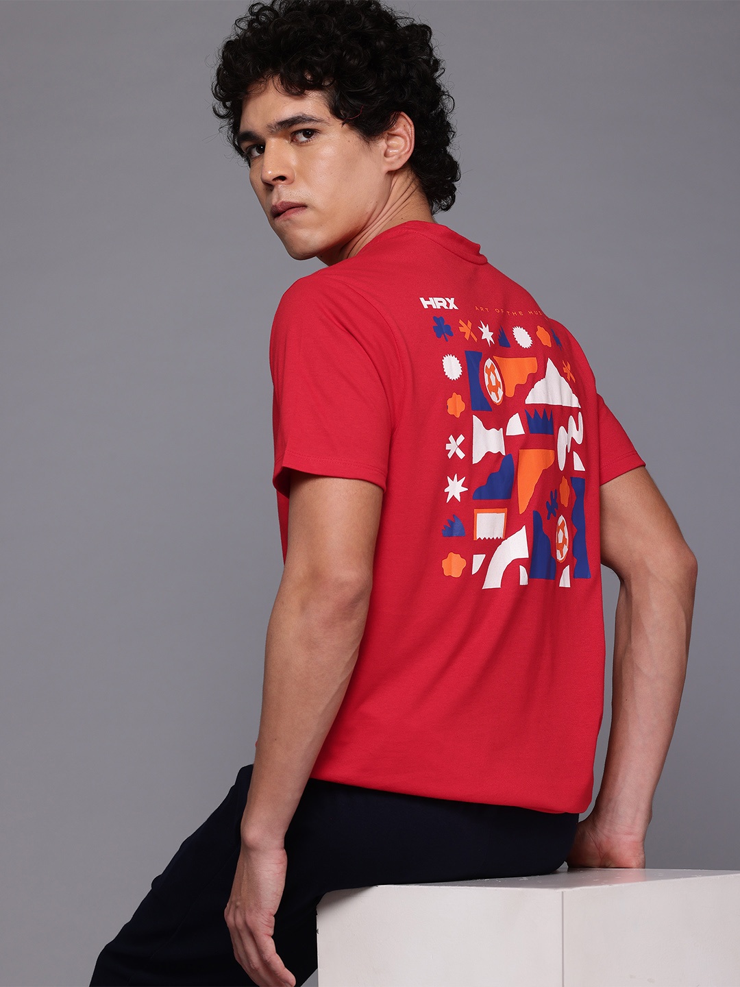 

HRX by Hrithik Roshan Men Graphic Printed T-shirt, Red