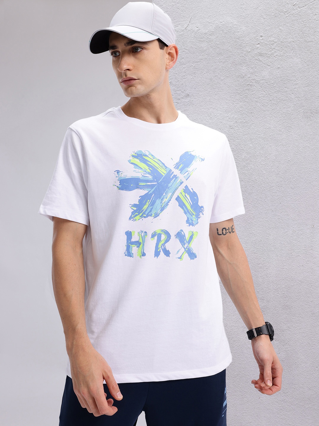 

HRX by Hrithik Roshan Brand Logo Print Lifestyle T-shirt, White