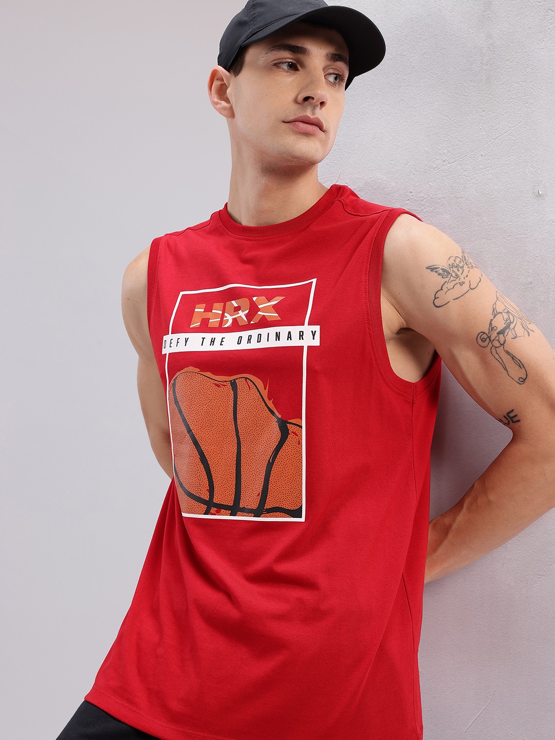

HRX by Hrithik Roshan Typography Printed Lifestyle T-shirt, Red