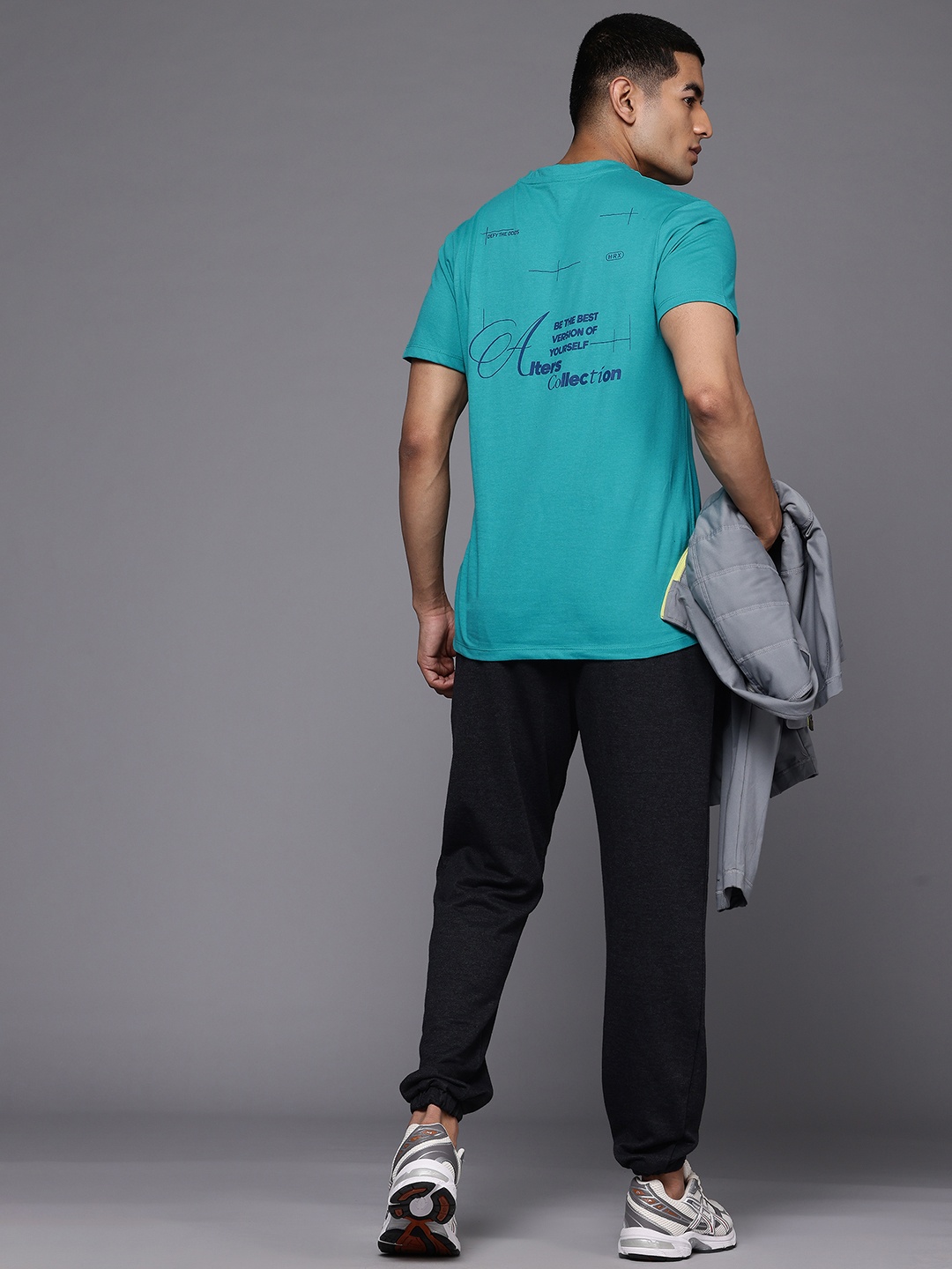 

HRX by Hrithik Roshan Printed Drop-Shoulder Sleeves Lifestyle T-shirt, Blue